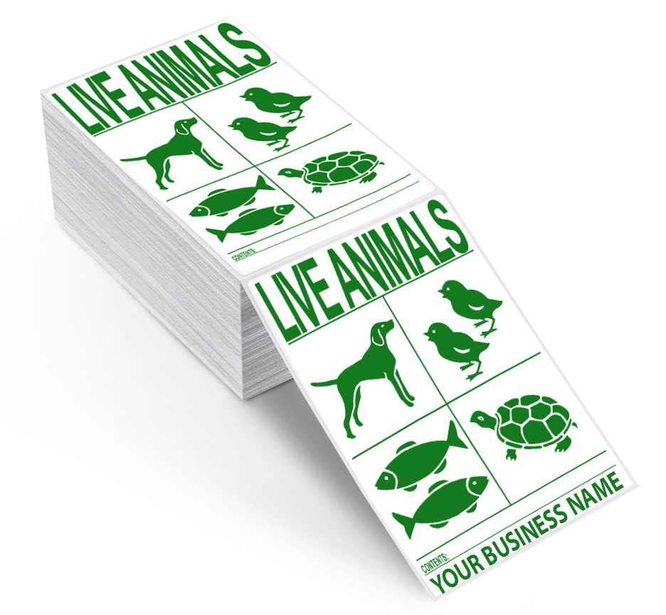 IATA Species Labels custom printed