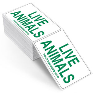 Customized LIVE ANIMAL labels