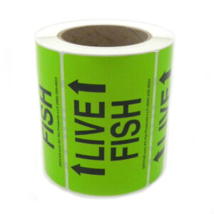 Roll of Live Fish labels