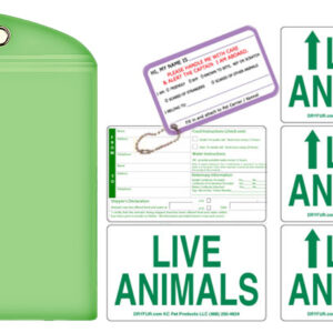 Pet Passport Pouch with live animal labels for cargo