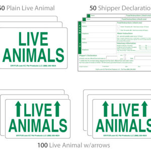 50 sets of live animal cargo sticker labels