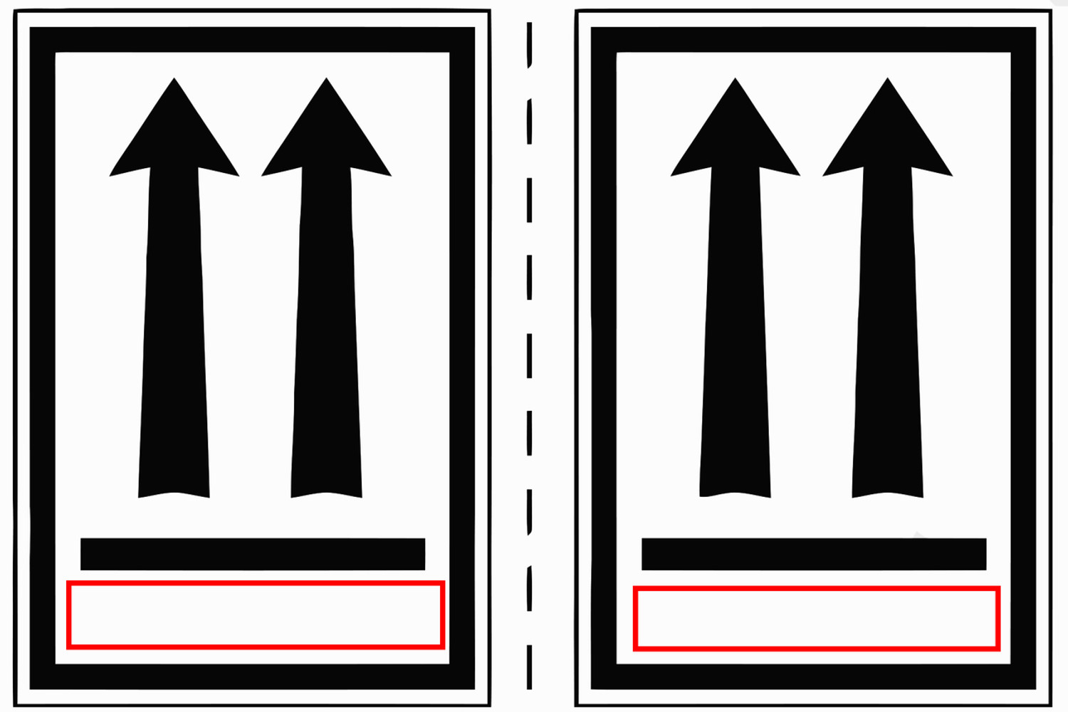 custom printed arrow up labels