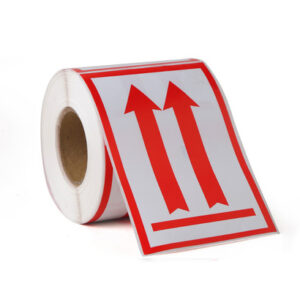 red arrow DOT shipping sticker labels